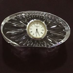 🎄🎁WATERFORD CRYSTAL OVAL TABLETOP CLOCK
